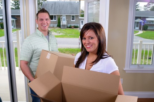 Removal van prepared for a residential move in Surrey