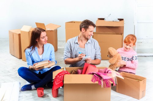 House removalists loading a family home move in Surrey