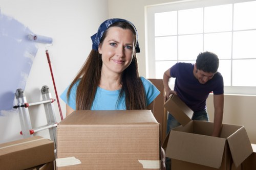 Unpacking boxes into a new Surrey home after a move
