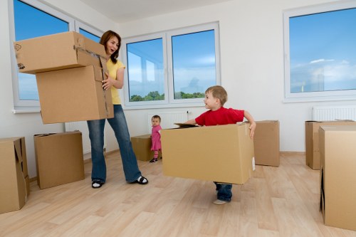 Business relocation team coordinating an office move in Surrey