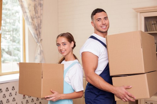 Professional removals crew managing a short notice move in Surrey