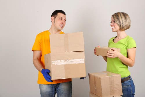 Loaded van with secured items prepared for transport